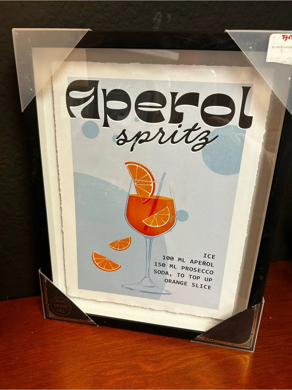 Brand new Marmont‎ Hill Aperol Spritz Recipe Wall Art Picture